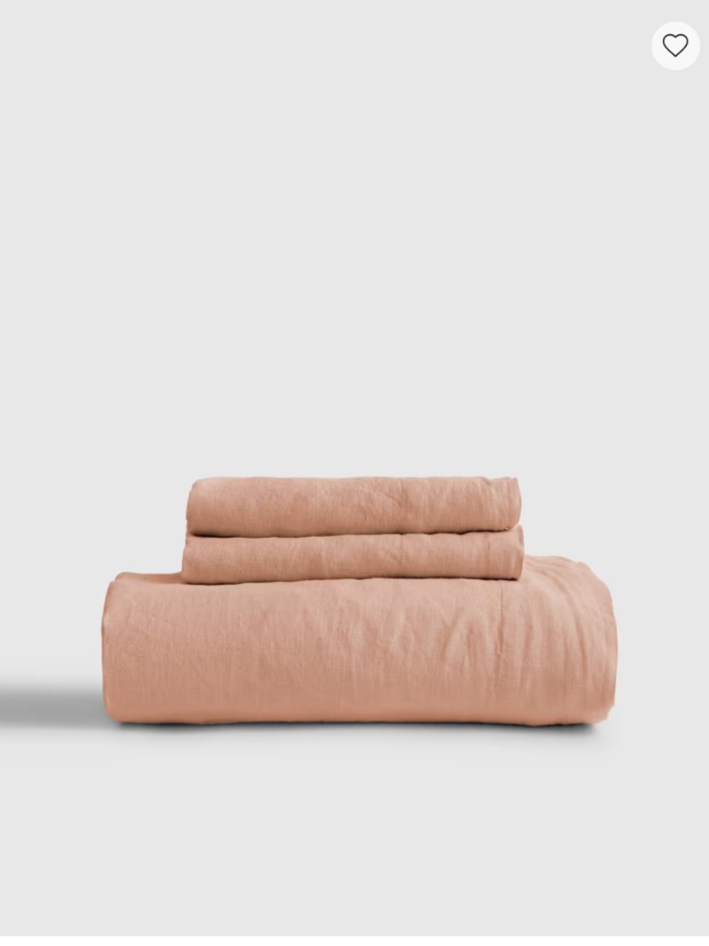 QUINCE European Linen Flat Sheet Set, King. Desert Sunset